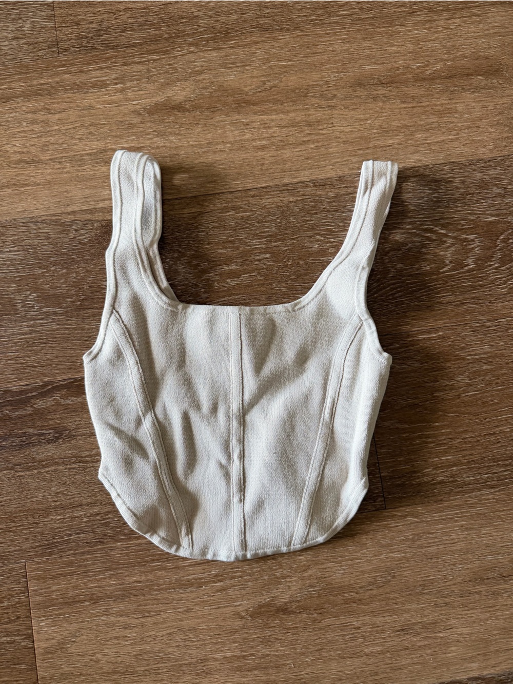 Babaton women’s Cream corset top- Neutral Knit